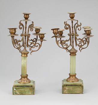 KANDELABRAR, ett par, 1900-talets första hälft.