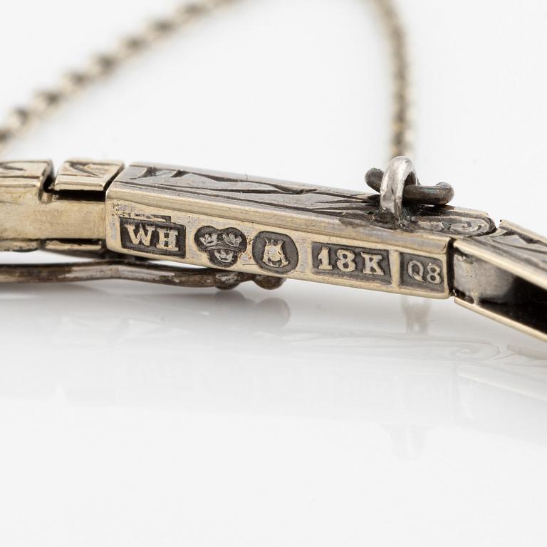 Bracelet, 18K white gold with brilliant-cut diamonds, Stockholm, 1942.