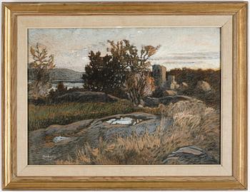 Olga Nyblom · OLGA NYBLOM, pastell, signerad.