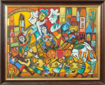 LOUIS MARCHAND DES RAUX, oil on canvas, signed.