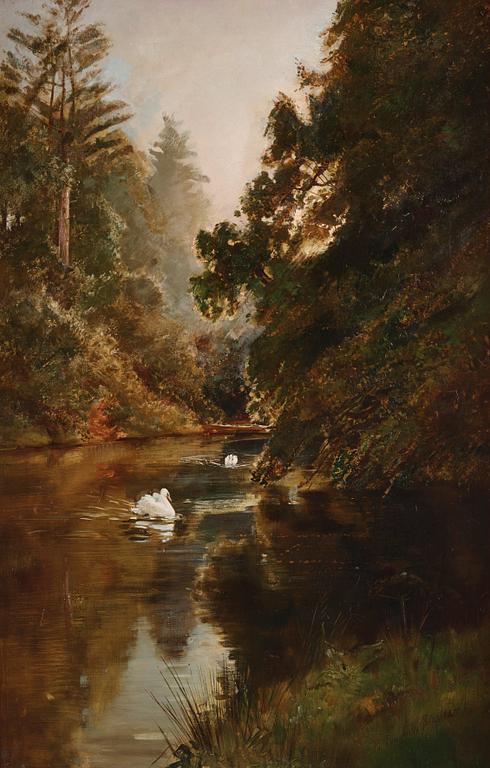 Sir Robert Ponsonby Staples, Swans on the pond.