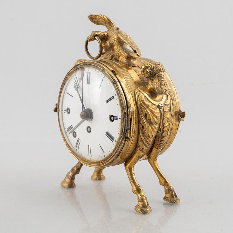 An Austrian Empire ormolu 'pendule d'officer", Vienna, circa 1800.