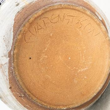 Eva Bengtsson, a signed "Please" floor vase stoneware own work shop.