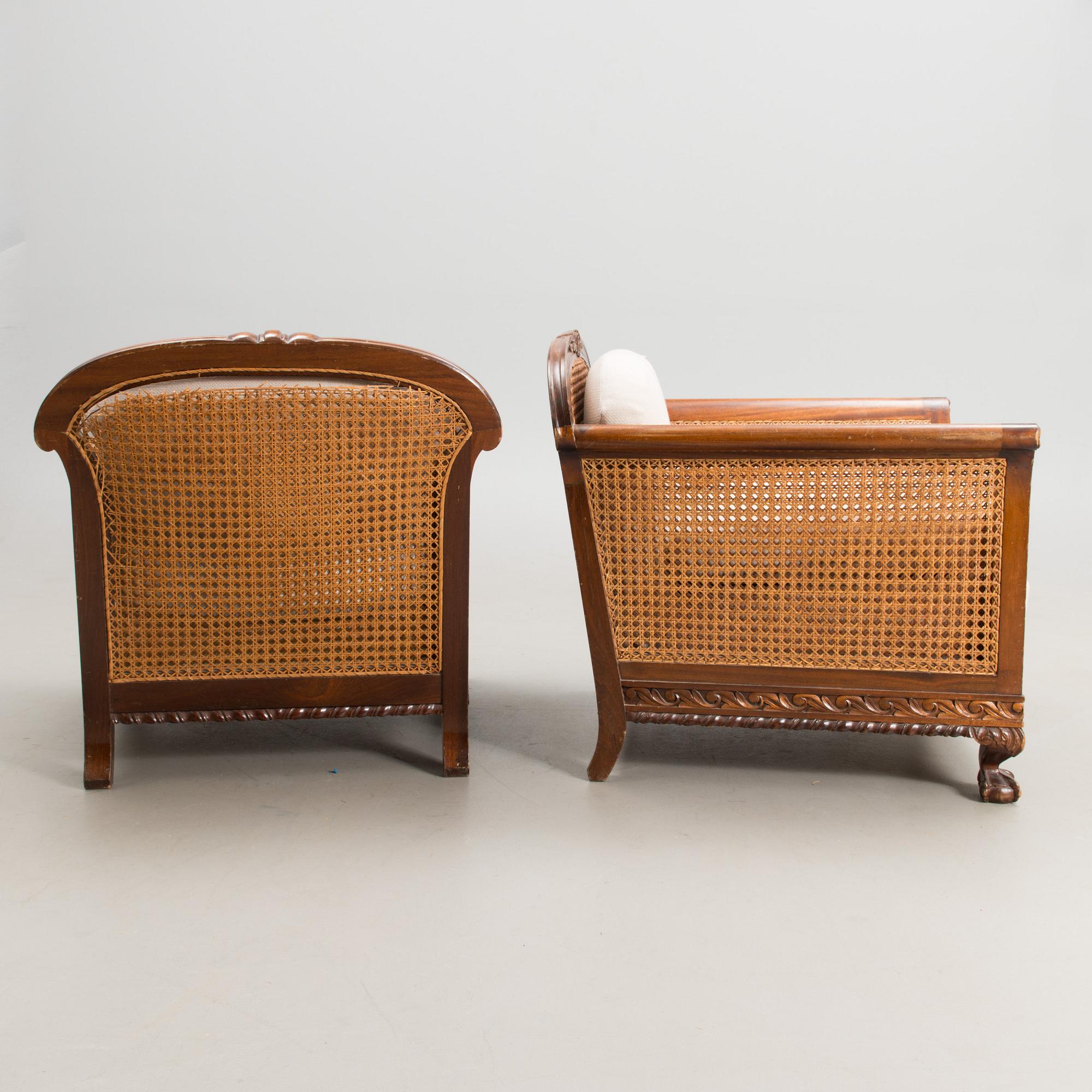 NOJATUOLIPARI, chippendale-tyylinen, Mobilia, 1940-luku.