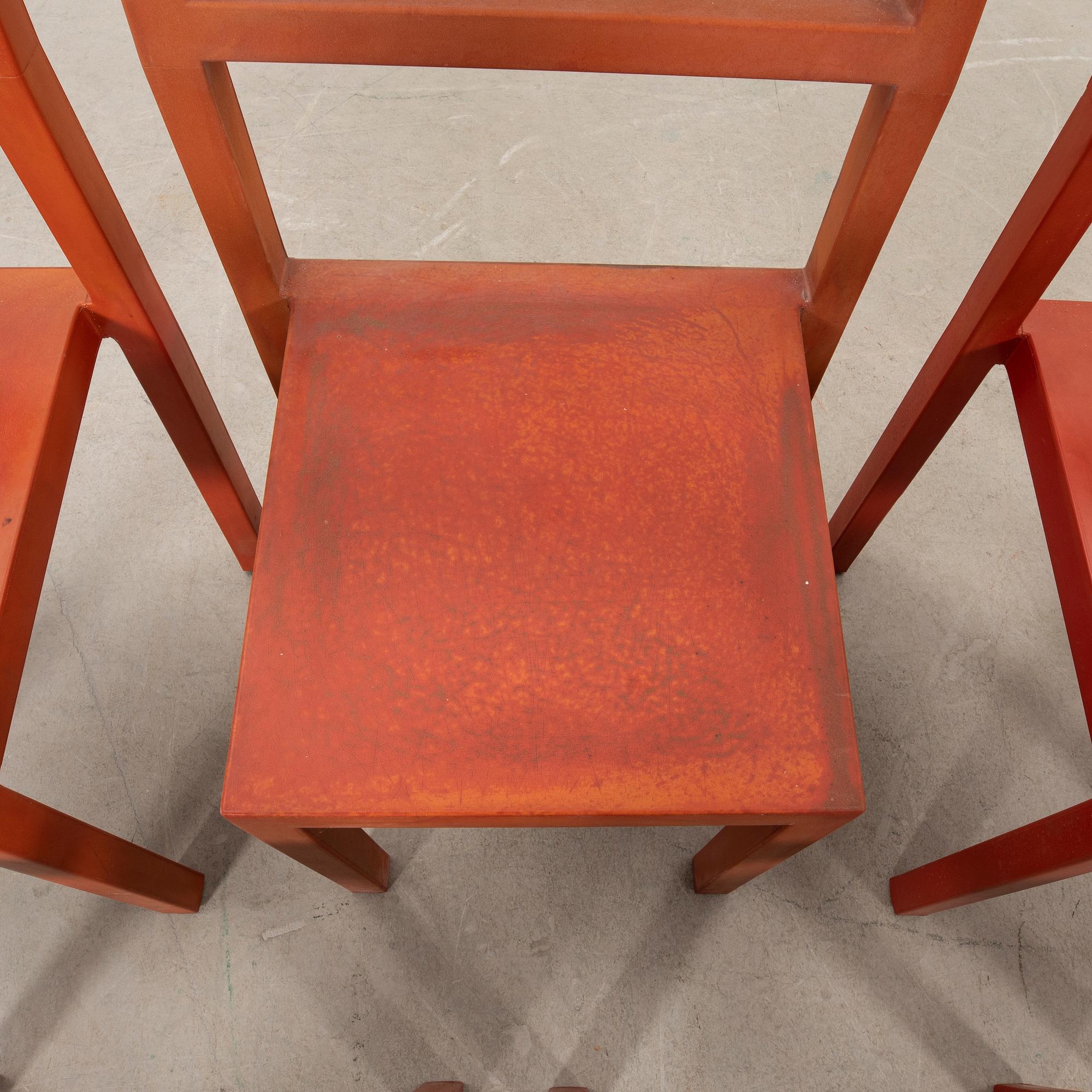 Boris Berlin & Poul Christiansen (Komplot design), chairs 7 pcs "Non" for Källemo 2000s.
