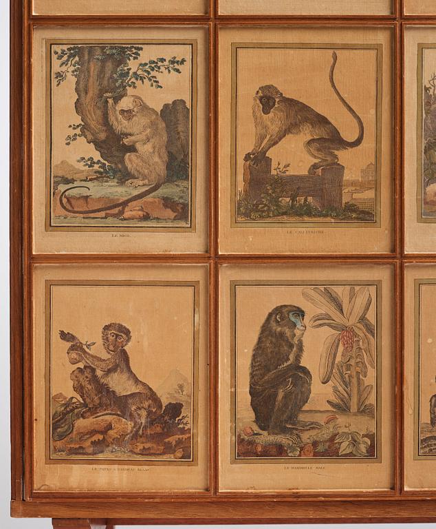 Josef Frank, 'Apskåpet' (The monkey cabinet), a rare cabinet covered with prints of different monkeys, Svenskt Tenn, Sweden ca 1941.