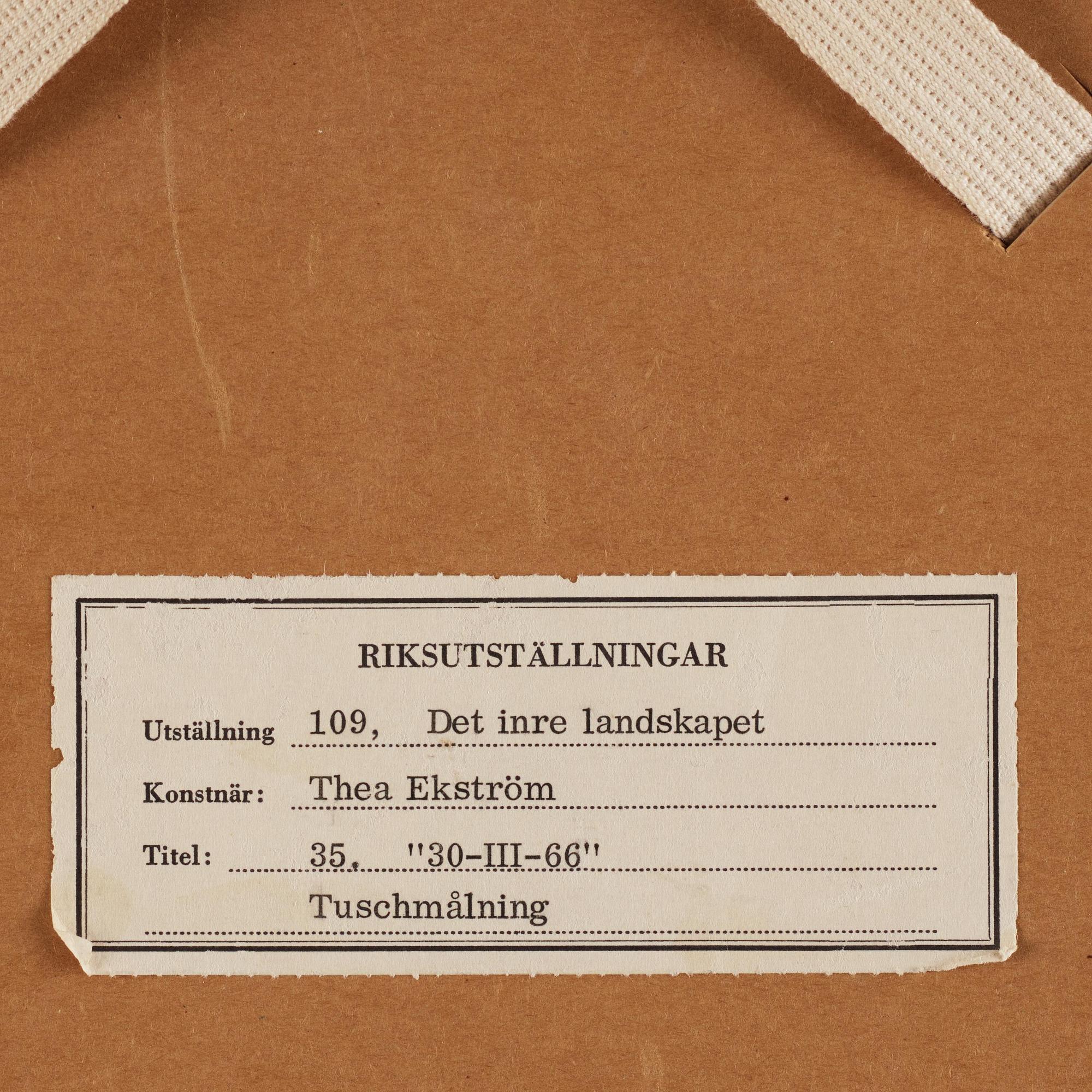 Thea Ekström, "30 III 66".