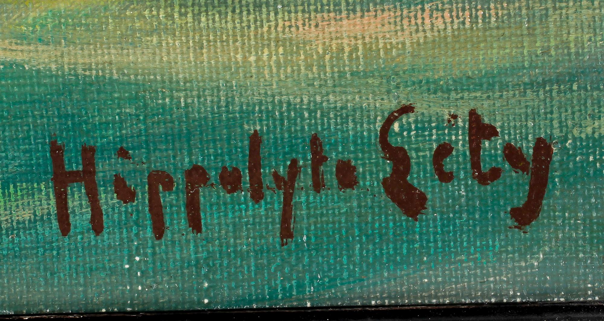 HIPPOLYTE LETY, olja på duk. Signerad.