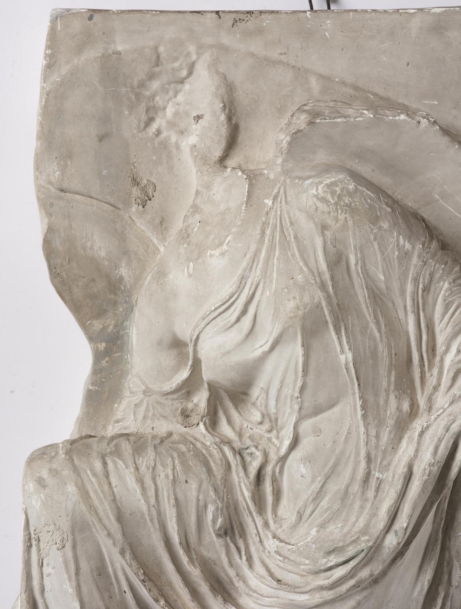 A presumably French 19th century plaster cast of the Nike of the Sandal.