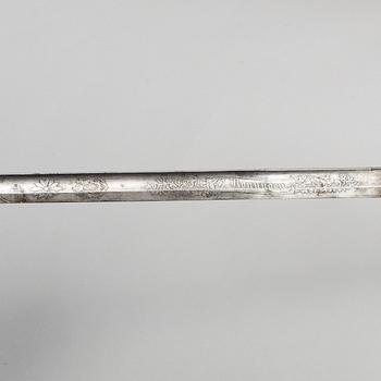 A second half of the 19th Swedish  century sabre with scabbard.