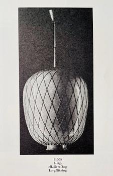 Harald Notini, taklampa, "modell 11555" Arvid Böhlmarks Lampfabrik, 1940-tal.
