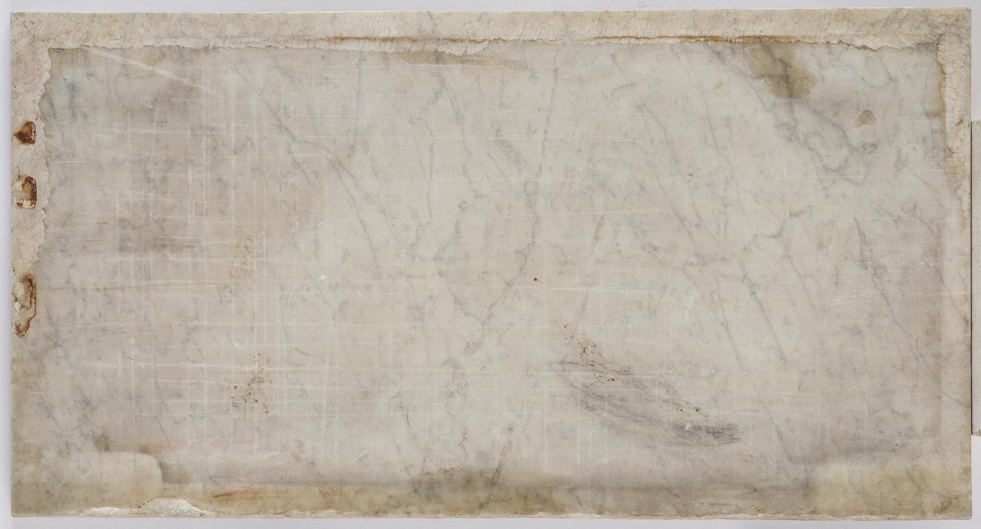 A Swedish Empire gilt wood and white marbel console table.