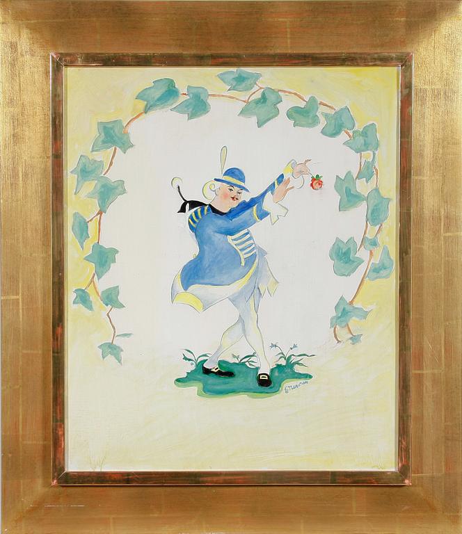 EINAR NERMAN, olja på pannå. Sign.
