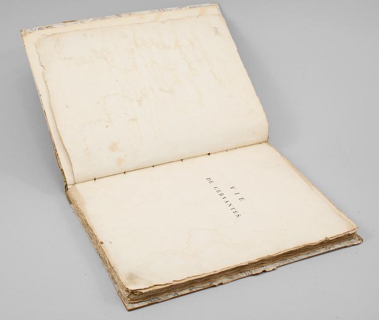 BOK, "Galatée, roman pastoral; imité de Cervantes", M de Florian, med 4 färggravyrer av M. Monsiau, Paris 1793.