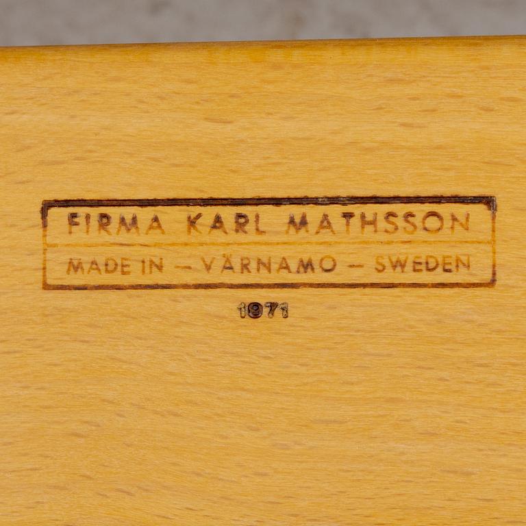 Bruno Mathsson, an 'Eva' sofa, Firma Karl Mathsson, Värnamo, 1971.