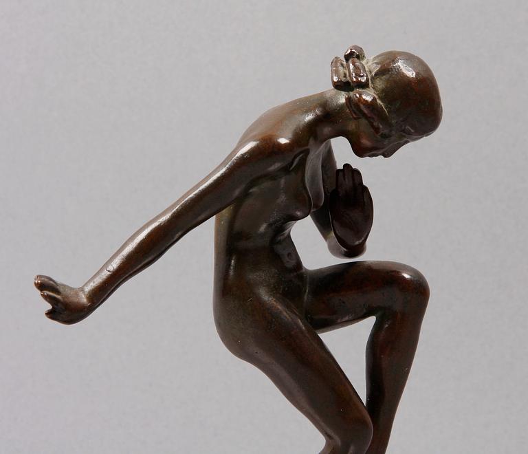 SKULPTUR, brons, Dana Bilde. Sign.