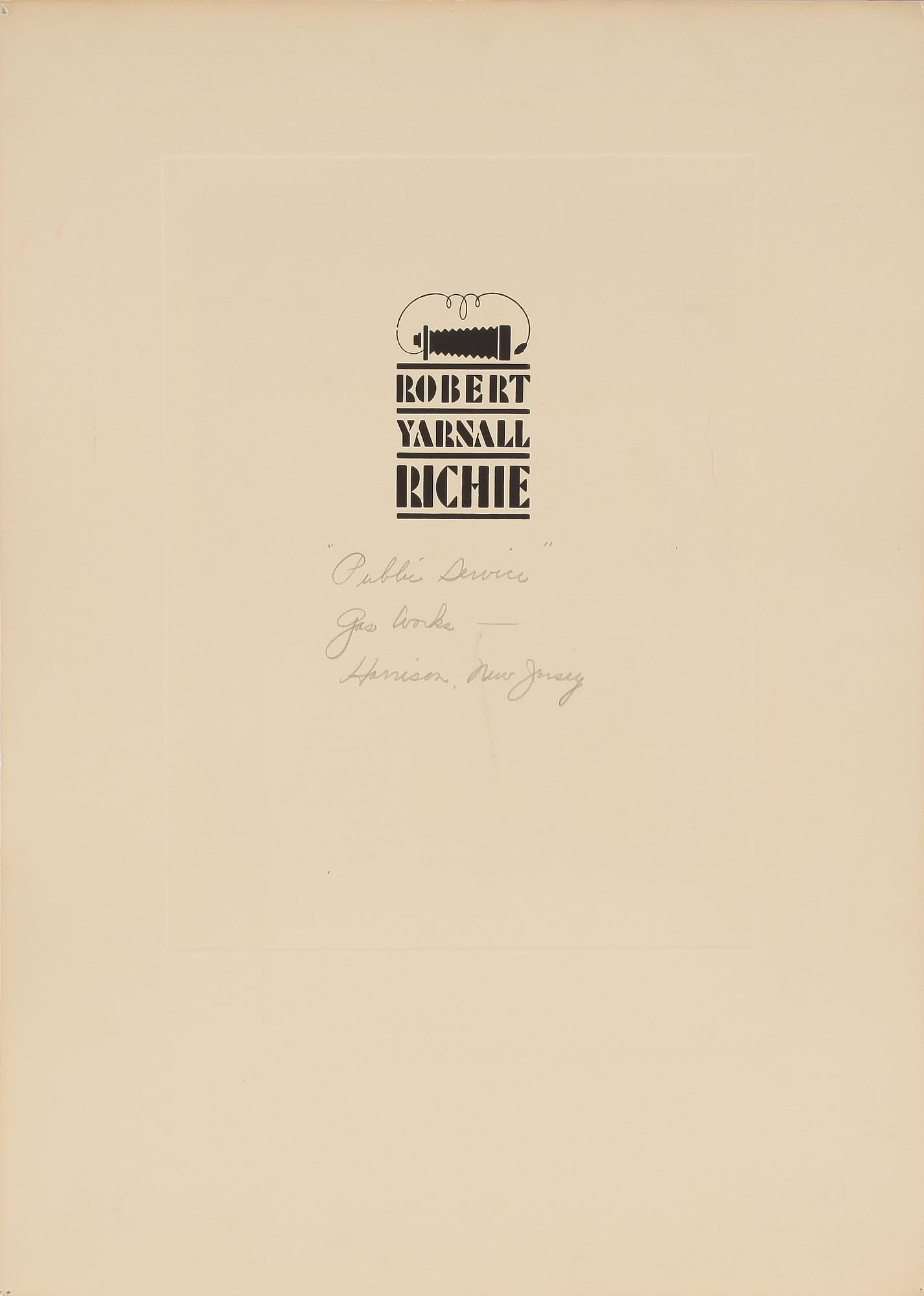ROBERT YARNALL RICHIE, fotografi, signerad.