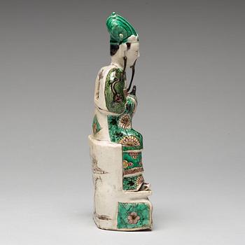 FIGURIN, biskviporslin. Qingdynastin, Kangxi (1662-1722).