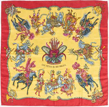 Hermès, scarf, "Les Fêtes du Roi Soleil".