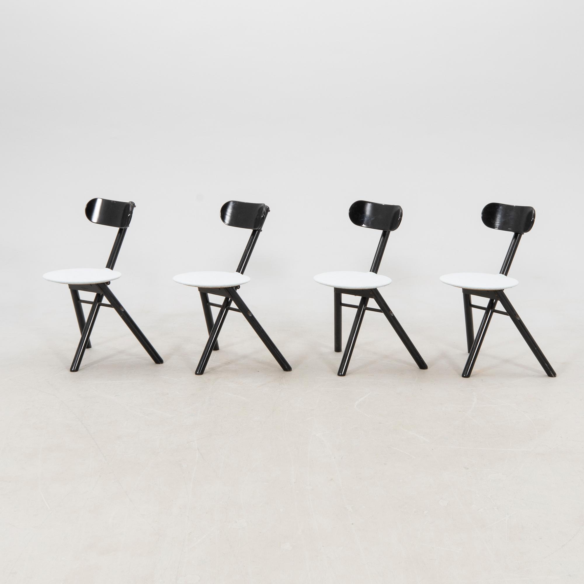 Roberto Lucci and Paolo Orlandini chairs, 4 pcs, Calligaris Italy, second half of the 20th century.