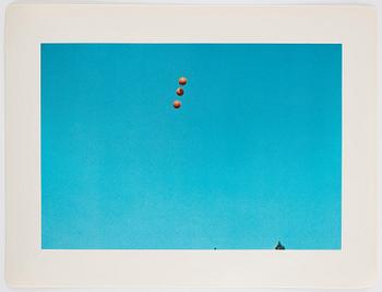 John Baldessari, "Trowing three balls in the air to get a straight line".