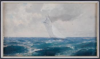 CHRISTIAN FREDRIK SWENSSON, olja på pannå. Monogramsign.