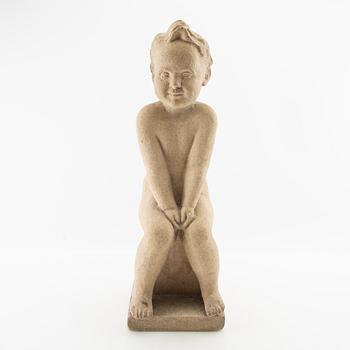 Okänd konstnär 1900-tal, skulptur Sittande barn.
