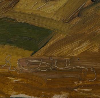 ERNST WILHELM DÖLLING, olja på pannå. Signerad. Daterad  a tergo 1926.