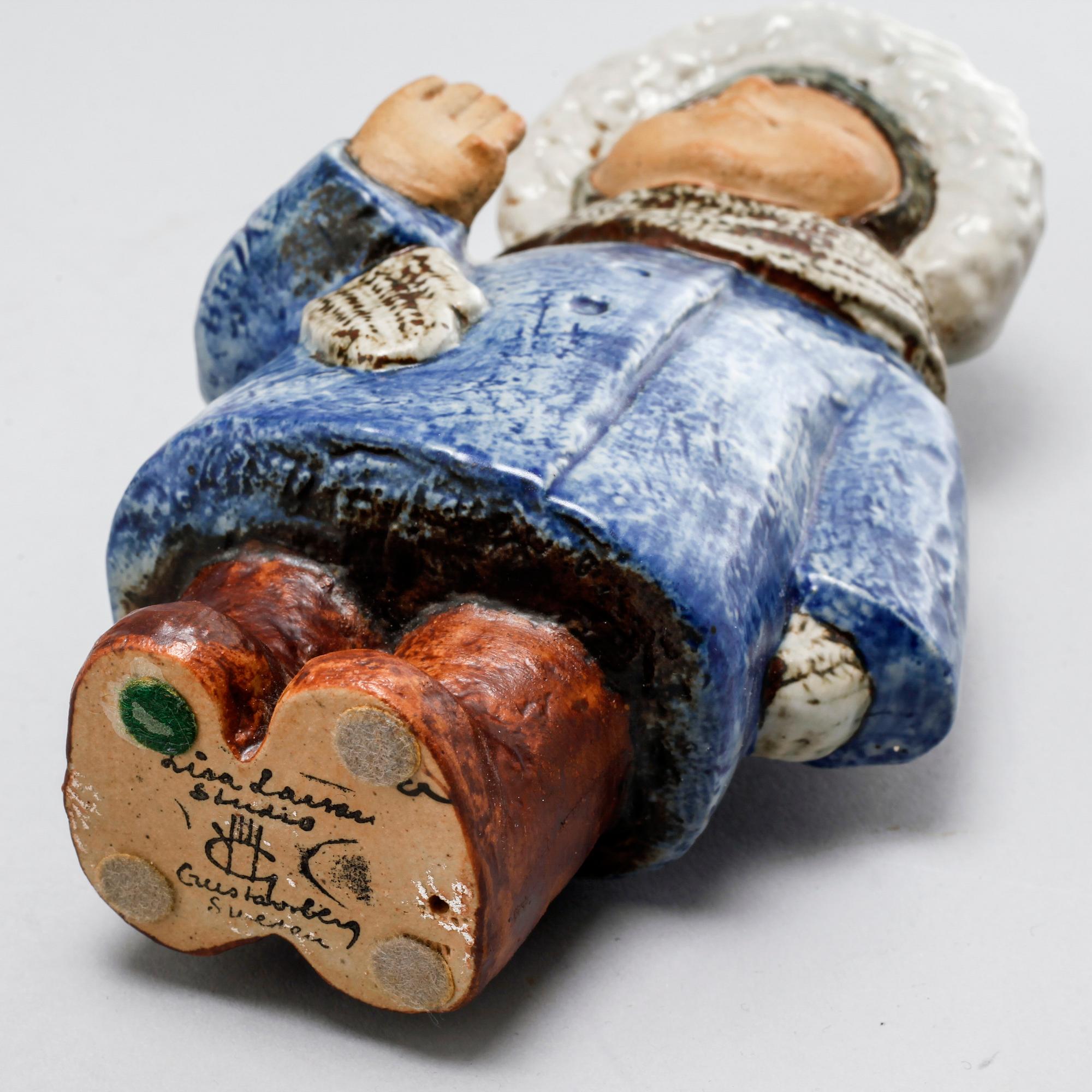 LISA LARSON, three stoneware figurines for Gustavsberg, second half of the 20th century.