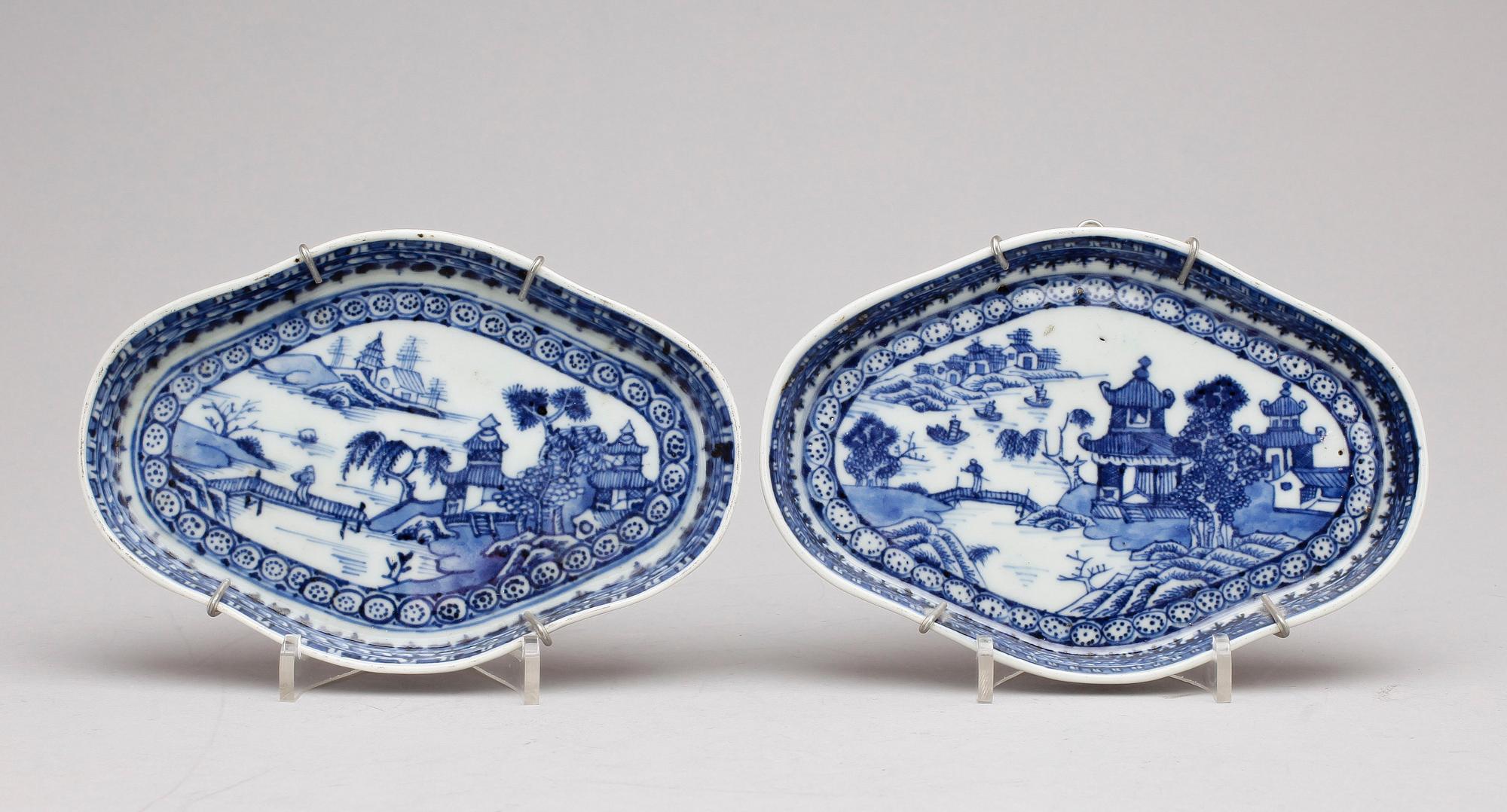 FAT ett par, kompaniporslin, Kina. Qianlong (1736-1796).