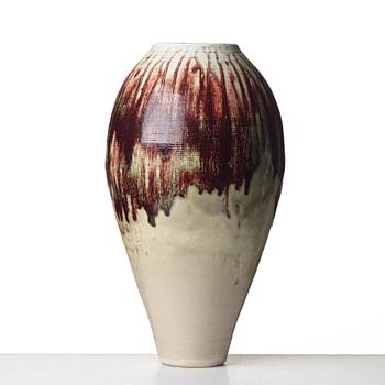 Toini Muona, a glazed ceramic floor vase, Arabia, Finland, mid 20th century.