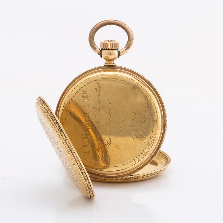 PATEK PHILIPPE & Cie, för A H Rodanet Paris, fickur, savonett, 47 mm, ca 1870.