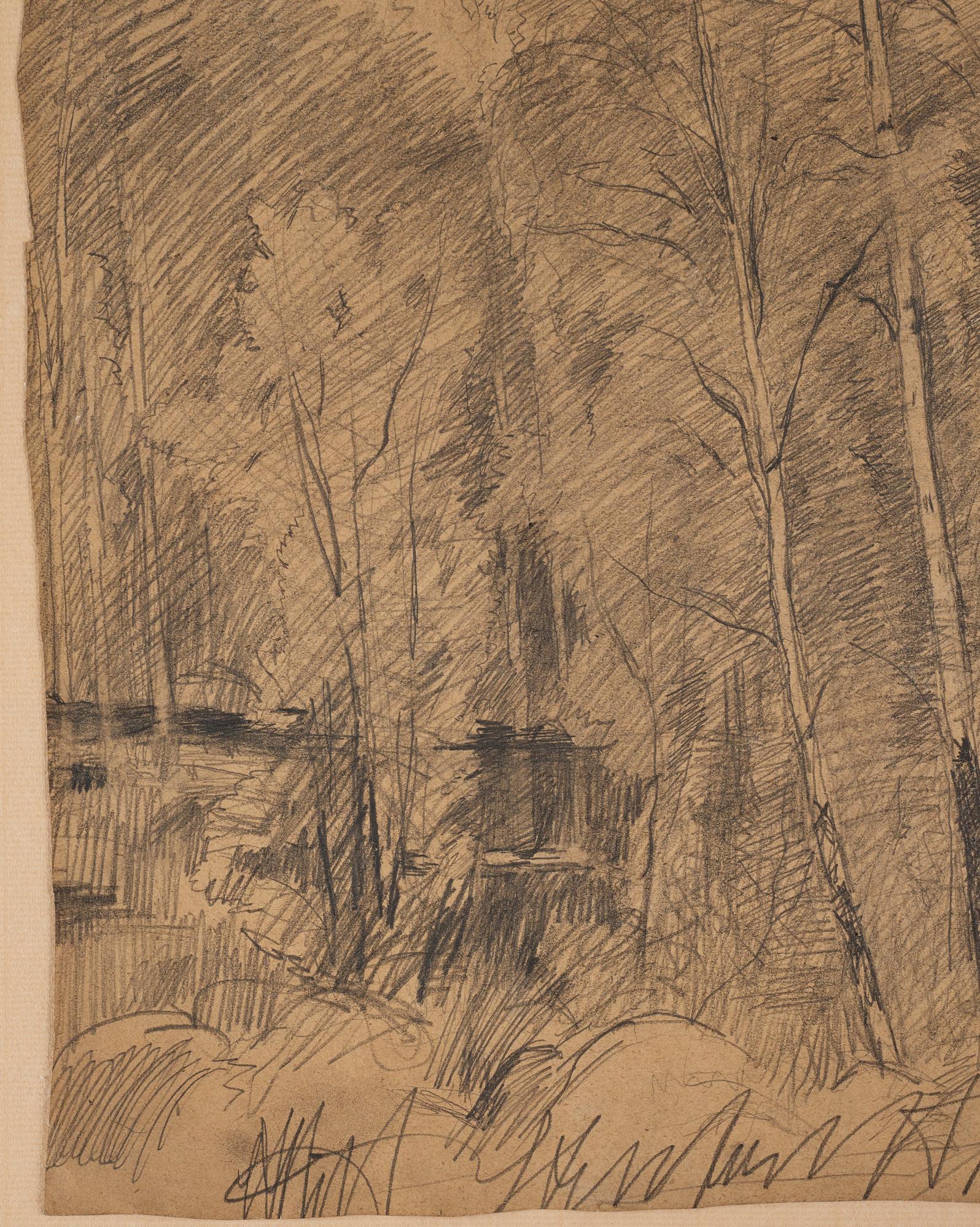 Carl Fredrik Hill, "Björkar med måne".