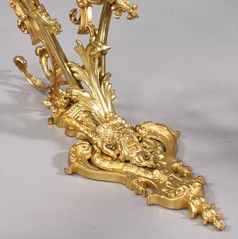 VÄGGLAMPETTER, ett par, Louis XV-stil, 1900-tal.