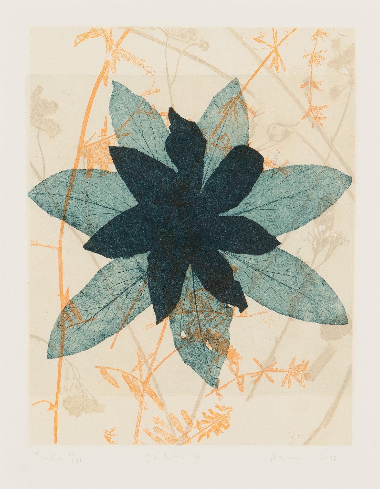 Pälvi Hanni, etching, signed and numbered T'pla 11/50.