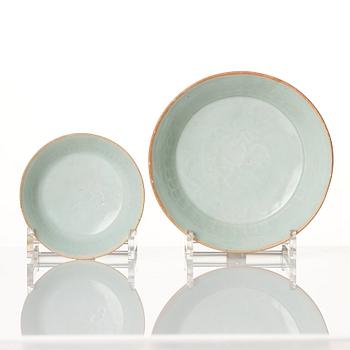Two qingbai dishes, Song dynasty (960-1279).