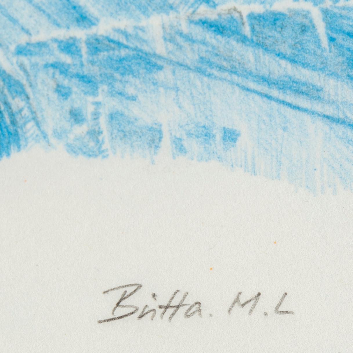 Britta Marakatt-Labba, lithograph in colour. Signed and numbered 98/250.