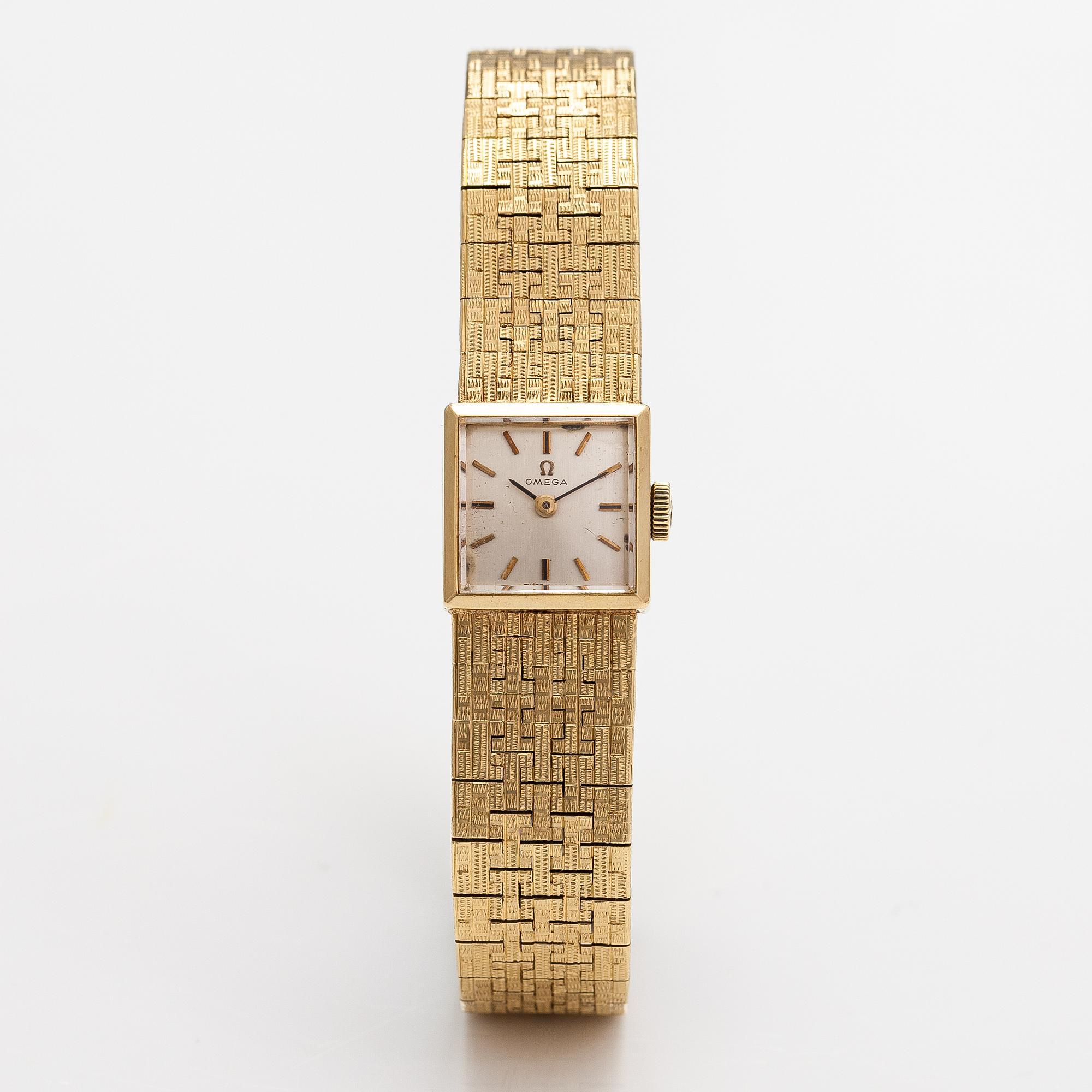 Omega, wristwatch, 14 x 14 mm.