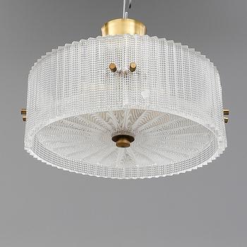 TAKLAMPA, glas, Carl Fagerlund, Orrefors. Höjd ca 25 cm.