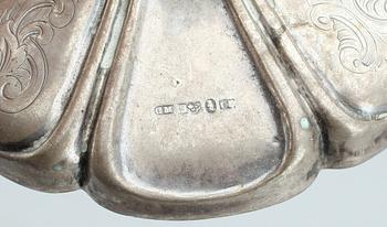 LJUSSTAKAR, ett par, silver, Gustaf Möllenborg Feron, Stockholm. 1857.