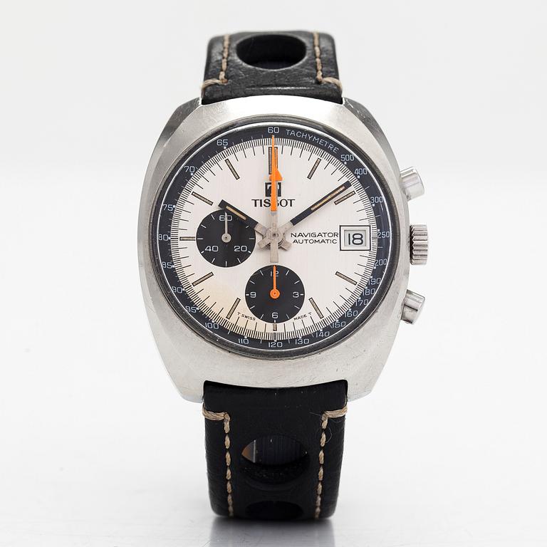 Tissot, Navigator, kronograf, armbandsur, 39 mm.