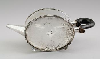 A Swedish 18th century silver tea-pot, marks of Sephan Westerstråhle, Stockholm 1798.