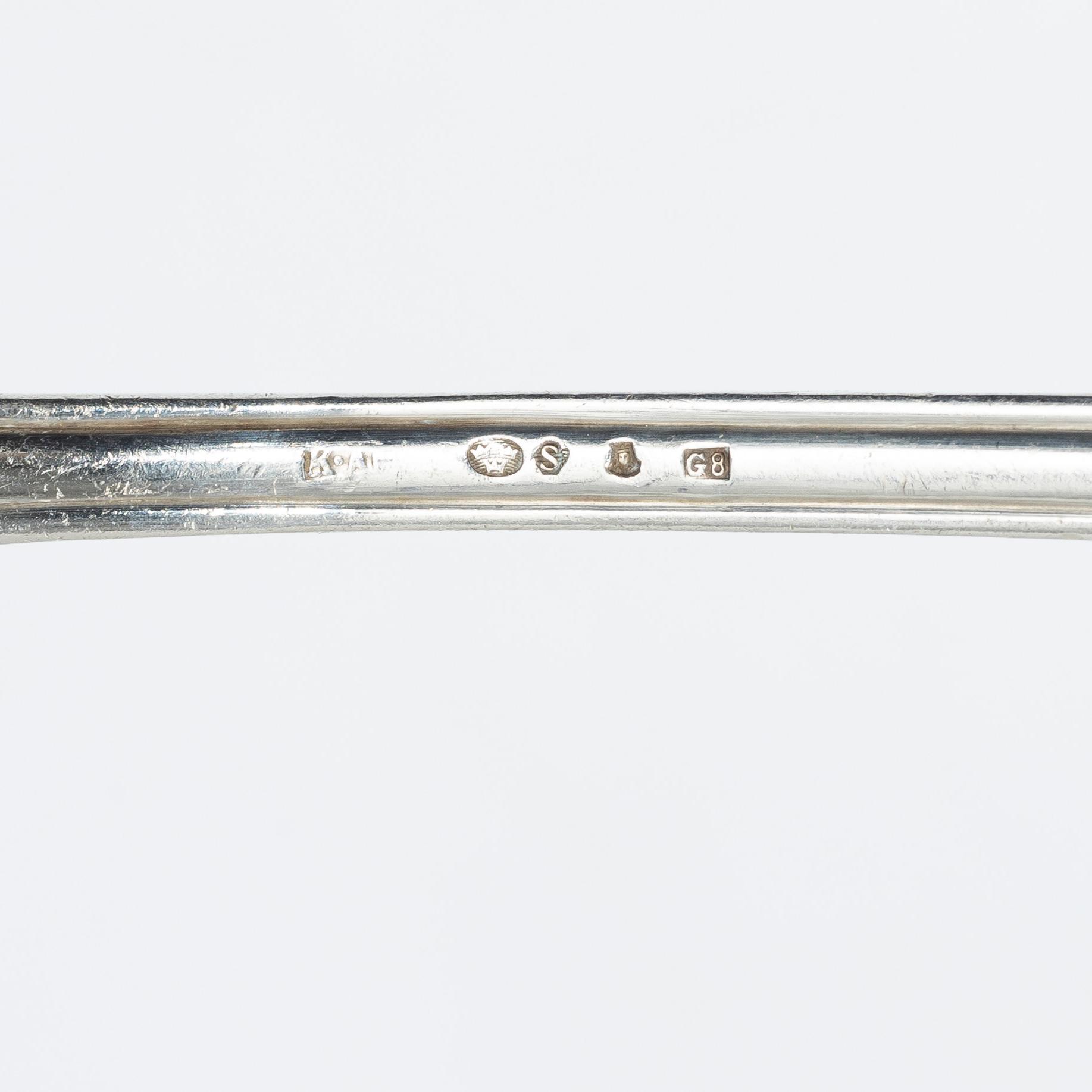 A Swedish silver cutlery set, "Lübeck", mark of K Anderson, Stockholm, some 1939 (107 pieces).