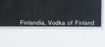 Tapio Wirkkala, affisch, "Finlandia, Vodka of Finland", Oy Tilgmann Ab.