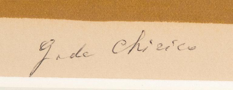 Giorgio De Chirico, färglitografi signerad och numrerad 9/100.