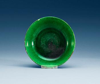 A green glazed bowl, Ming dynasty.