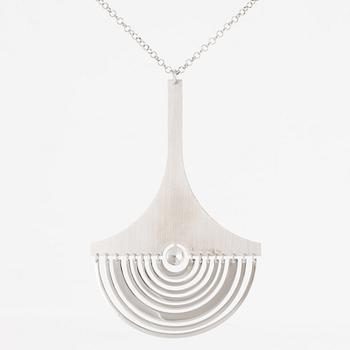 Tapio Wirkkala, pendant with chain "Moon Slice", sterling silver, for Kultakeskus.