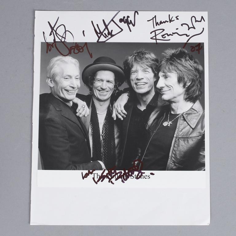 THE ROLLING STONES, foto med autografer, dat -07.