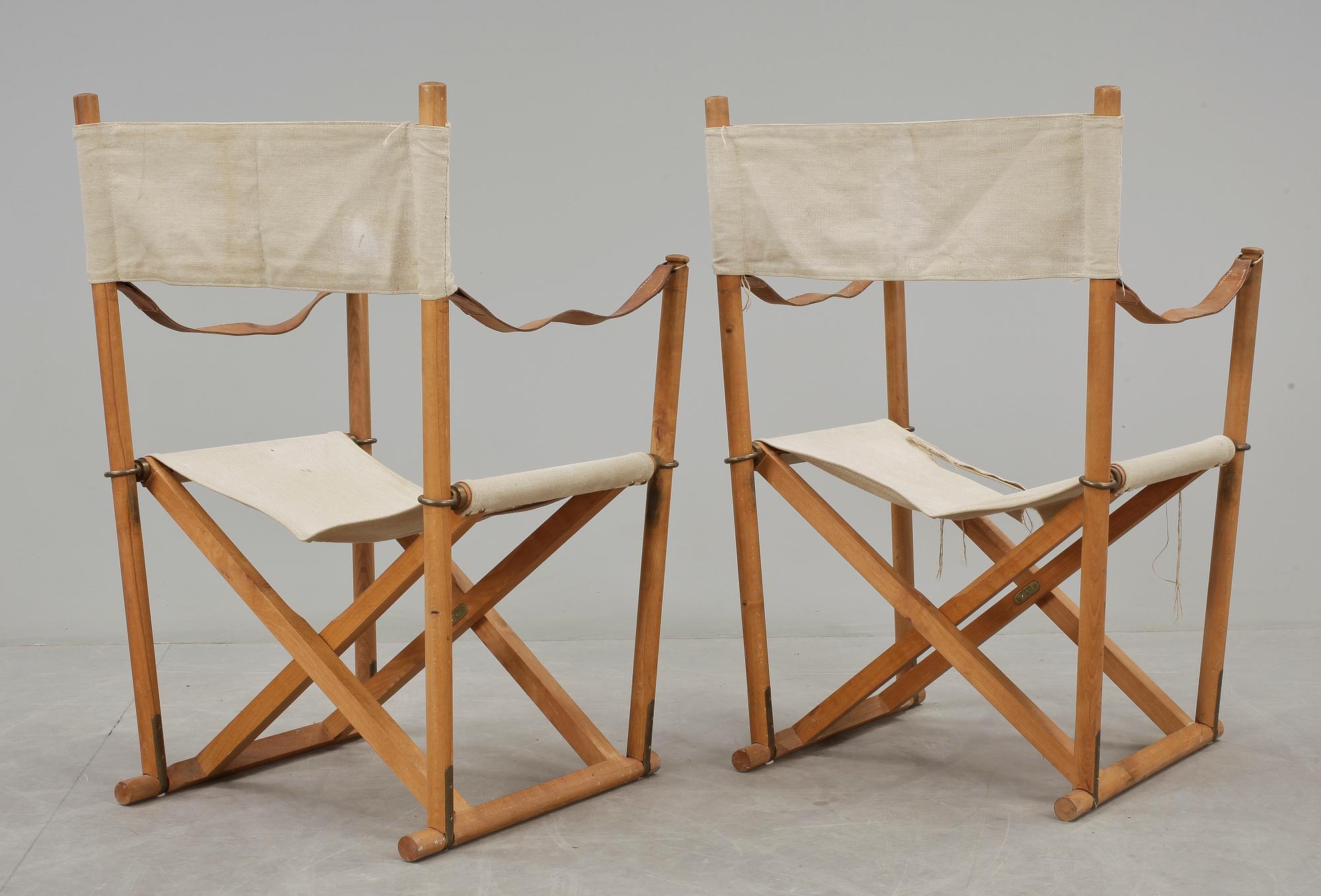 FÄLLSTOLAR, ett par, "MK16", Mogens Koch, Källemo.