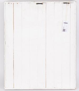 Wall relief, 20th Century, painted plaster & wood.